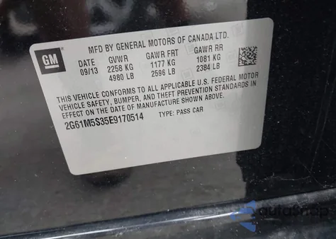 2014 Cadillac Xts Luxury from USA, damaged, VIN 2G61M5S35E9170514